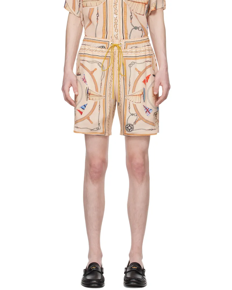 RHUDE Beige Nautica Shorts Multi
