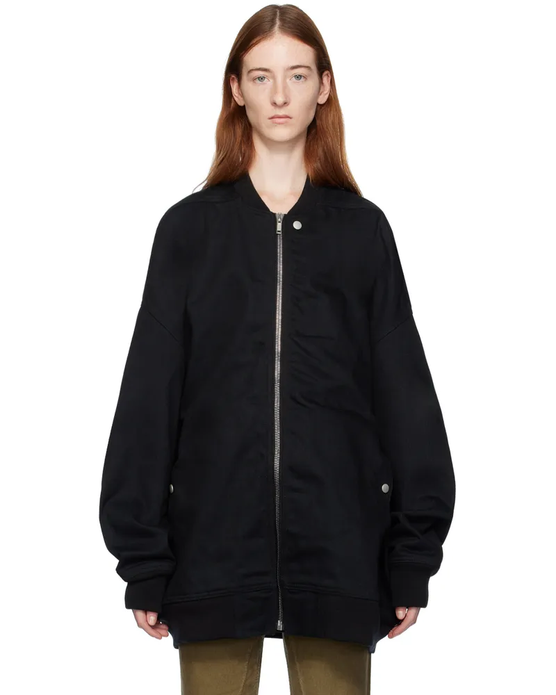 DRKSHDW by Rick Owens Black Jumbo Flight Bomber Jacket 09