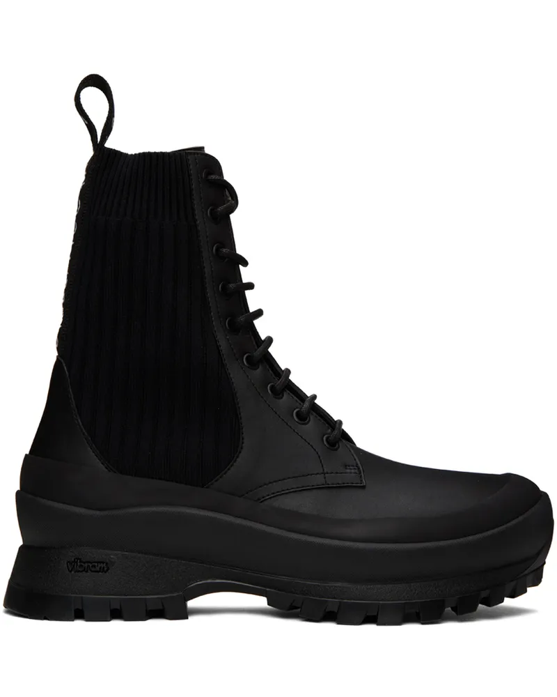 Stella McCartney Black Trace Biker Boots 1000