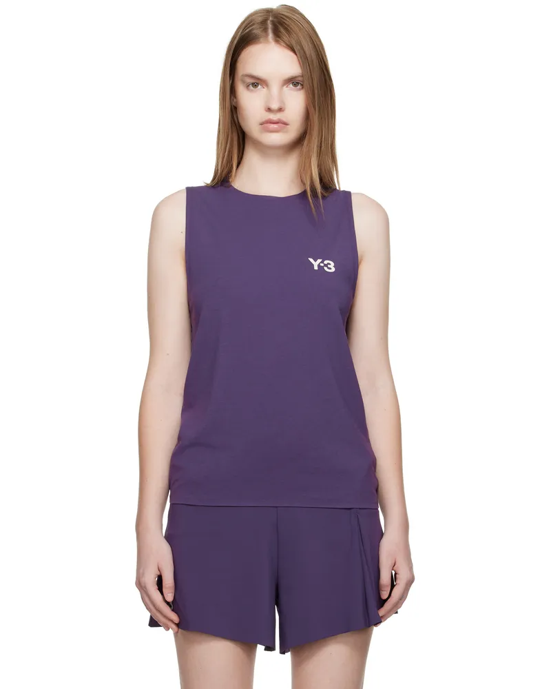 Y-3 Purple US Open Tennis Match Pro Tank Top Aurora