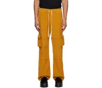 Yellow Drawstring Cargo Pants