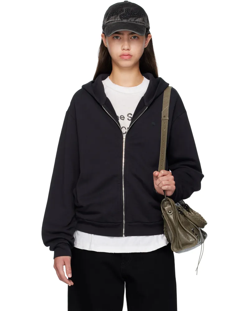 Acne Studios Black Zipper Hoodie 900