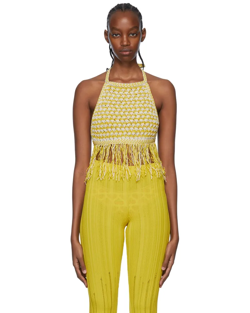 Marco Rambaldi SSENSE Exclusive Yellow Cotton Tank Top 02