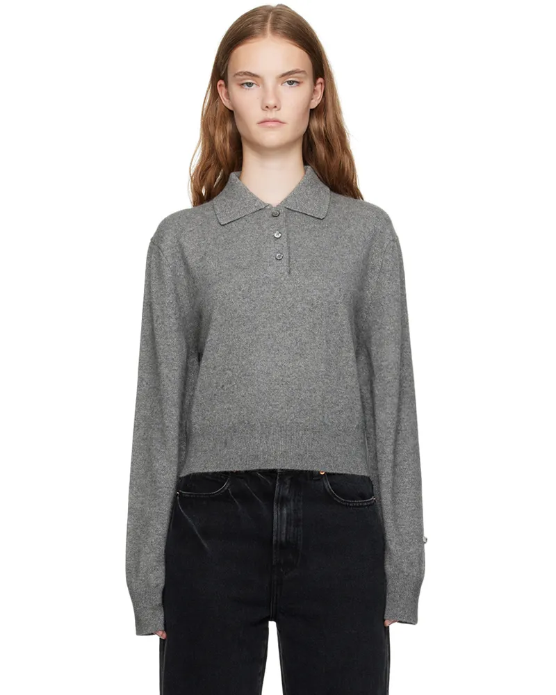 RECTO Gray Ophelia Shimmer Polo Grey