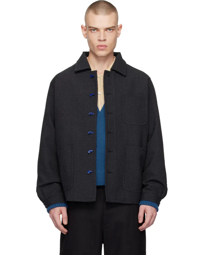 BODE Gray Thornproof Franck Jacket Charcoal