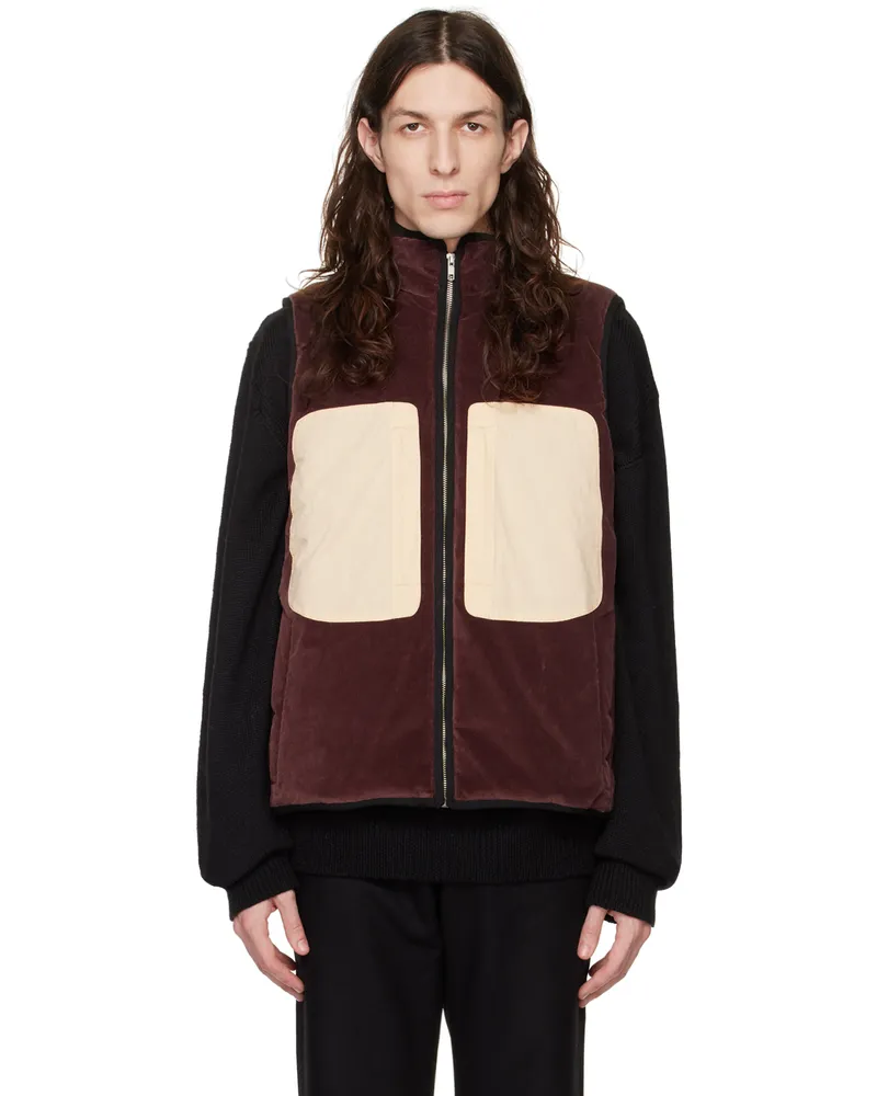 RANRA Burgundy Paneled Vest 969