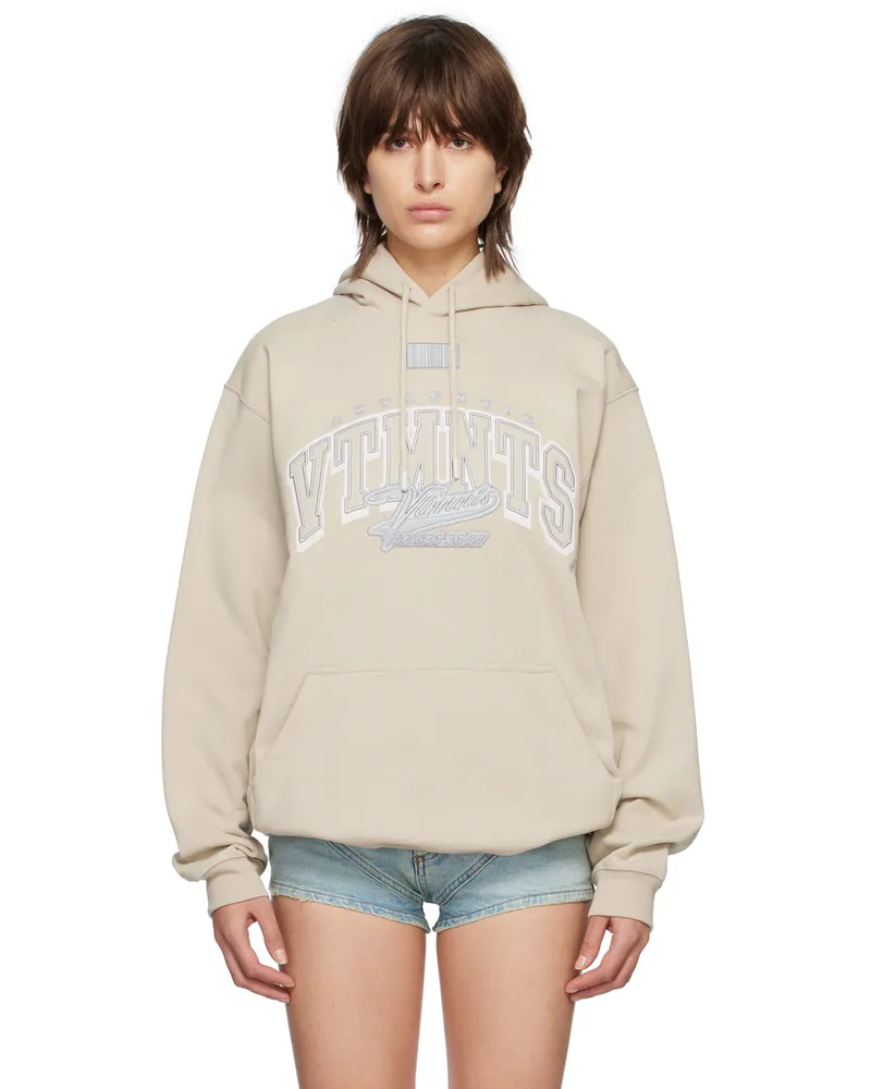 VTMNTS Beige College Hoodie Beige