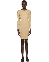 Issey Miyake Beige Monthly Colors August Minidress Beige