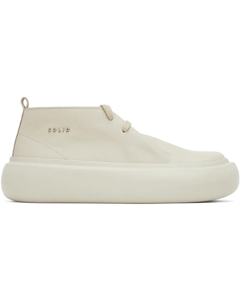 SOLID HOMME Beige Platform Derbys 901e