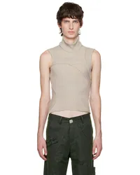 Solitude Studios SSENSE Exclusive Taupe Directions Tank Top Taupe