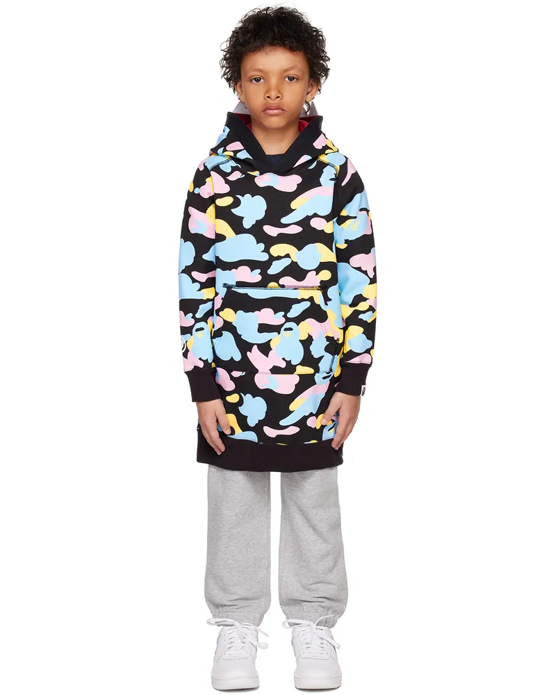 BAPE Kids Black Camo Shark Dress Black