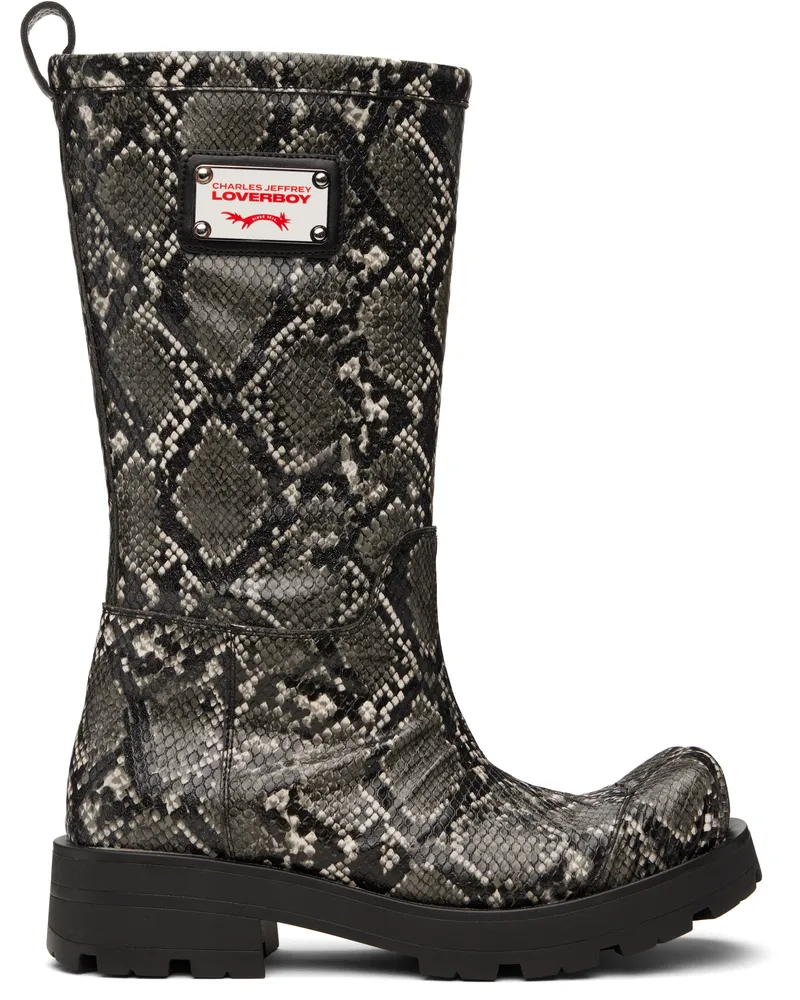 Charles Jeffrey Loverboy Gray Sheathed Moggies Boots Grey