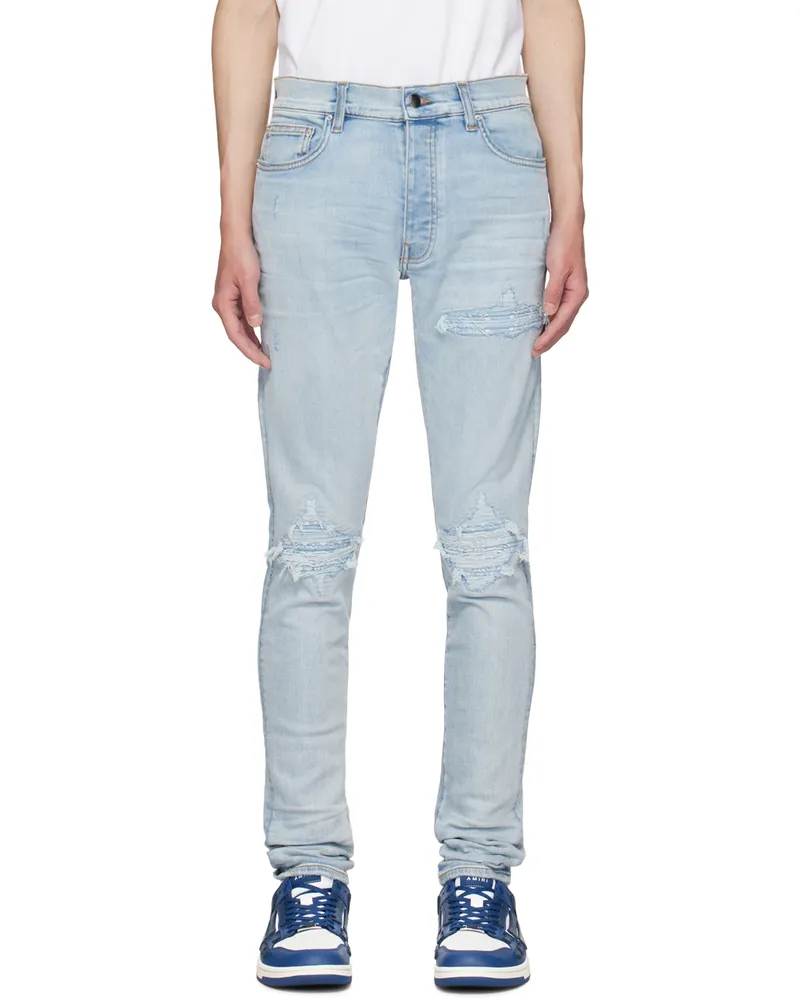 Amiri Indigo MX1 Bandana Jacquard Jeans Sky