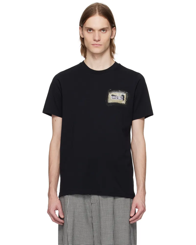 Marni Black Cotton Small 'Marni' Collage Print T-shirt 00n99