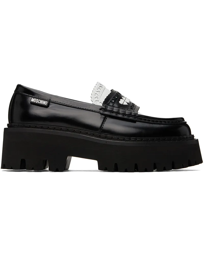 Moschino Black Platform Loafers 00a