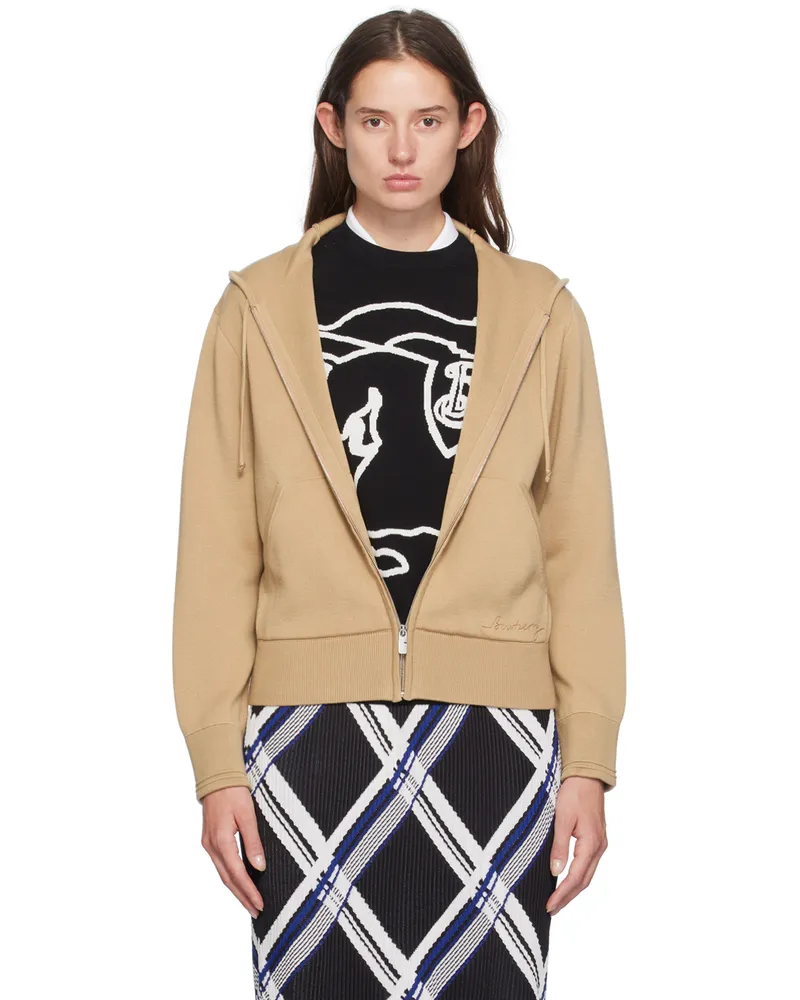 Burberry Tan Zip Hoodie B9719