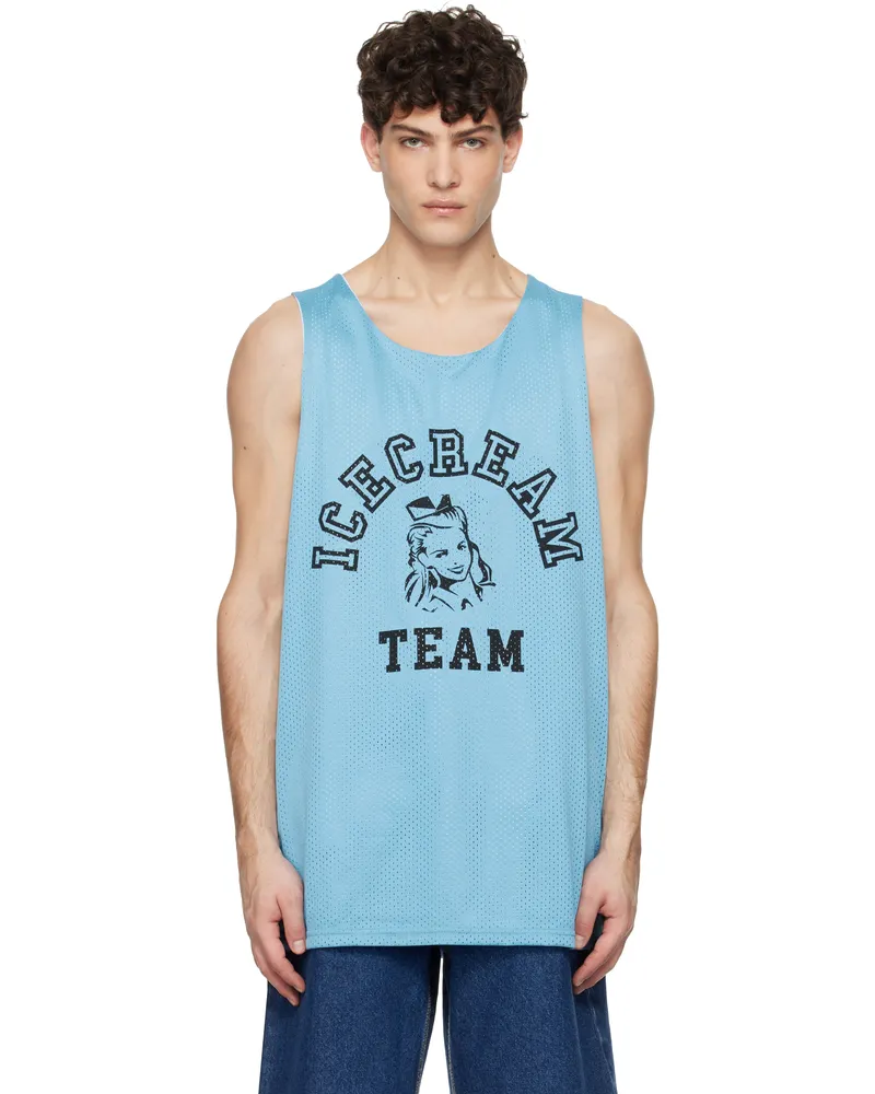 ICECREAM Blue 'Team Ice Cream' Reversible Tank Top Blue