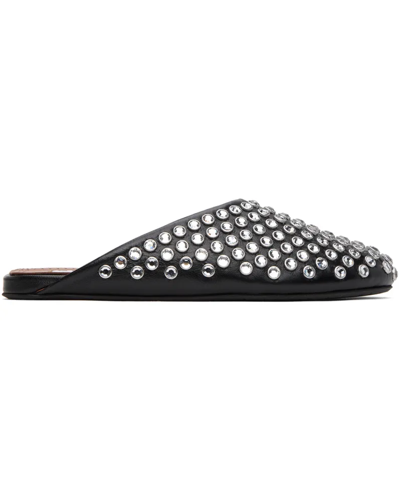 Alaïa Black Crystal-Cut Mules 999