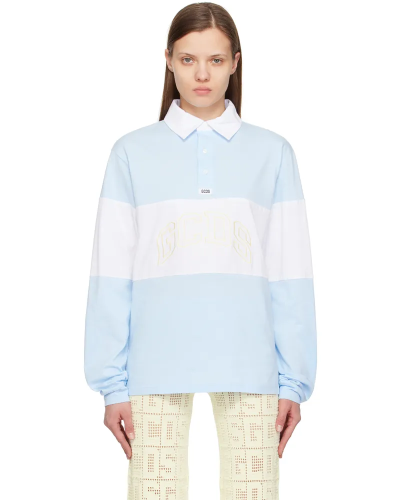 GCDS Blue & White Lounge Polo Mix