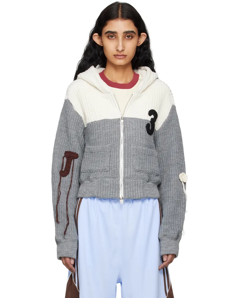 Kijun Gray Zip-Up Hoodie Grey