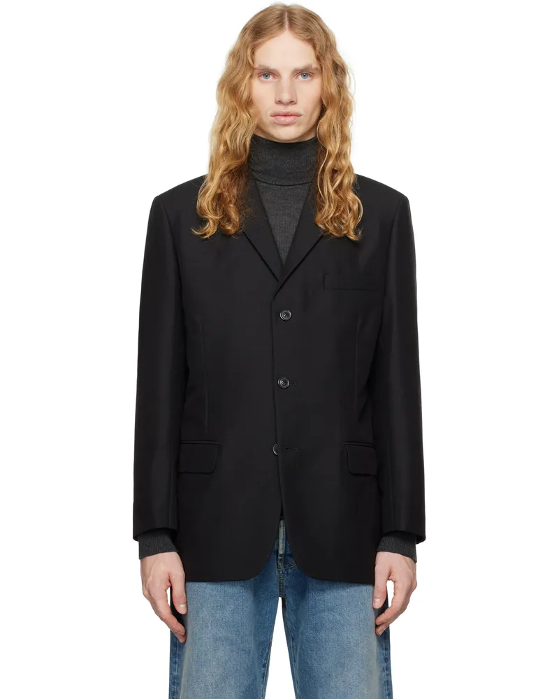 Maison Margiela Black Single-Breasted Blazer 900