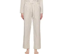 Off-White & Brown Drawstring Pyjama Pants