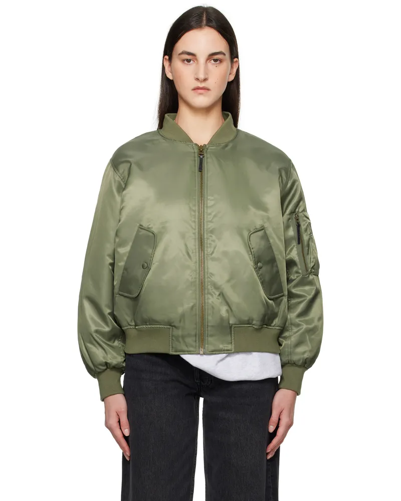Anine Bing Green Leon Bomber Jacket Army