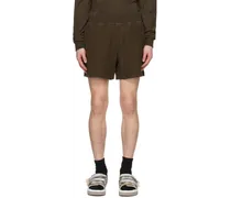 Khaki Mock-Fly Shorts