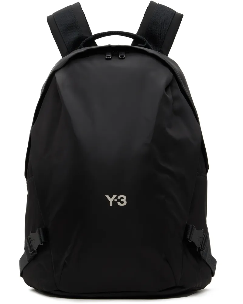 Y-3 Black Nylon Backpack Black