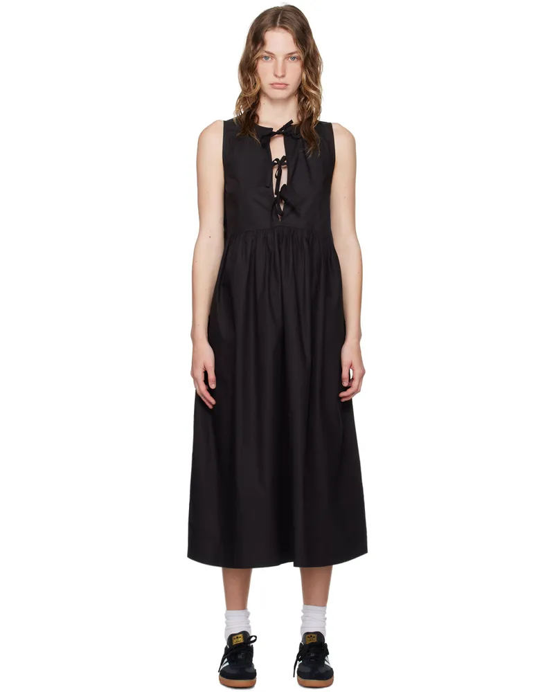 Ganni Black A-Line Midi Dress 099