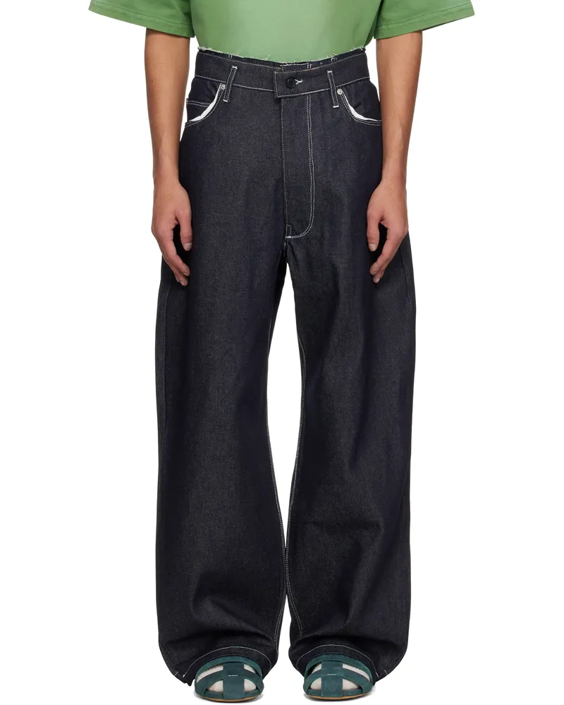 Camiel Fortgens Navy Raw Denim Jeans Navy