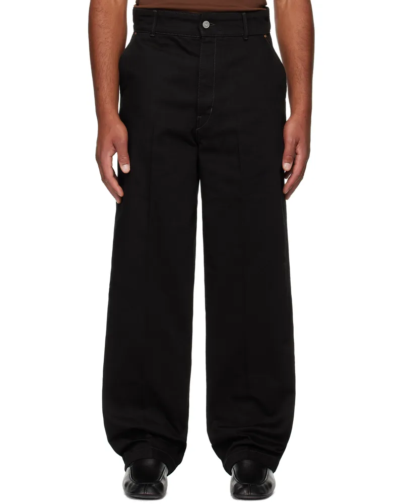 Christophe Lemaire Black Maxi Barrel Workwear Jeans Bk999