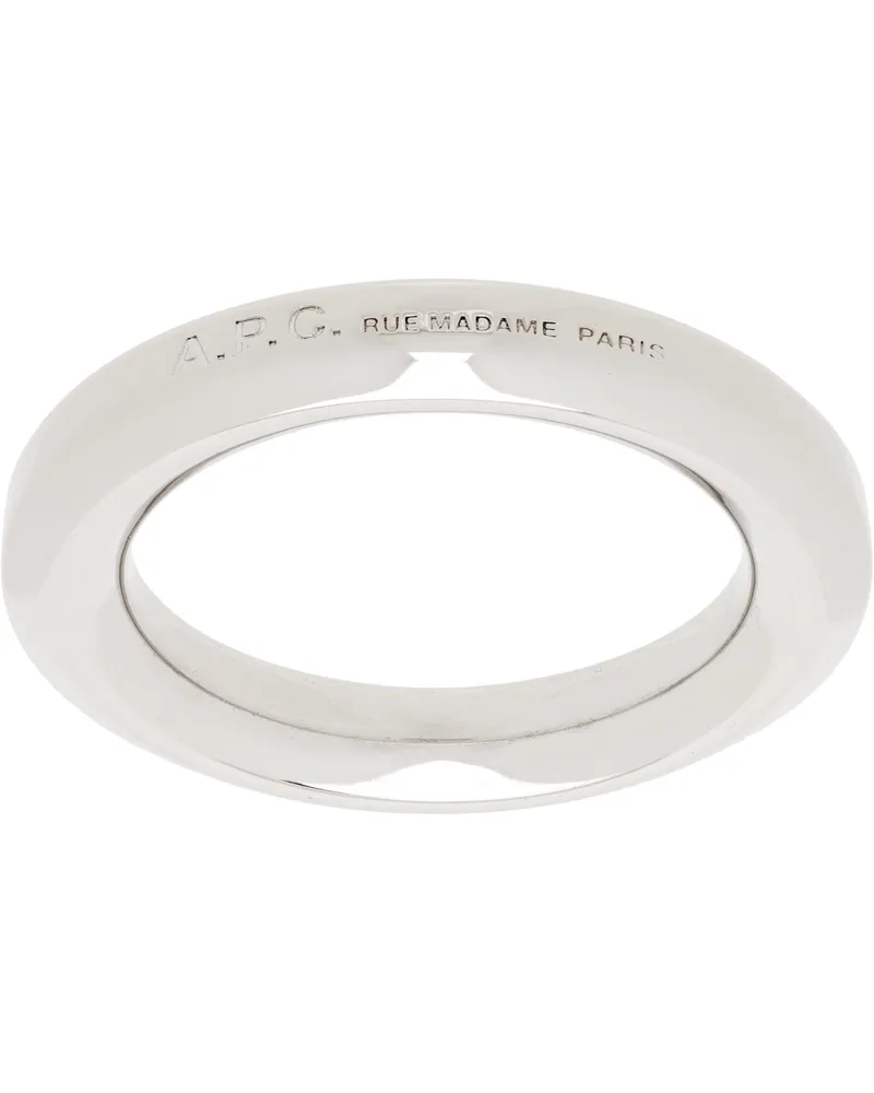A.P.C. Silver Angle Ring Rab