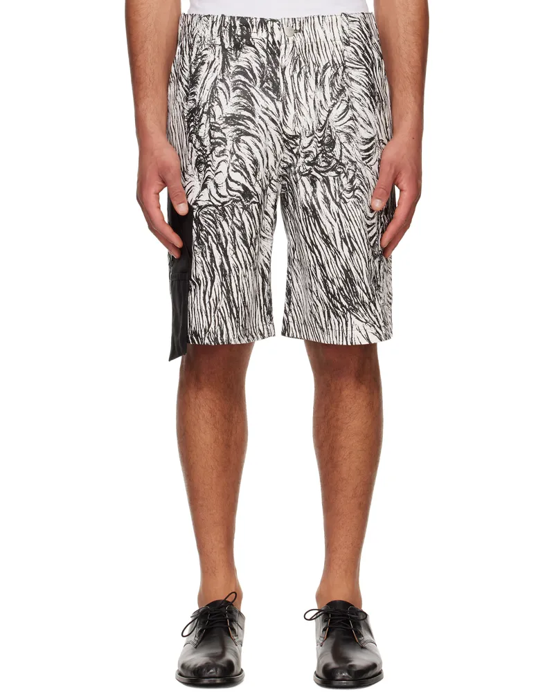 Olly Shinder White & Black Gardiner Shorts 30337166