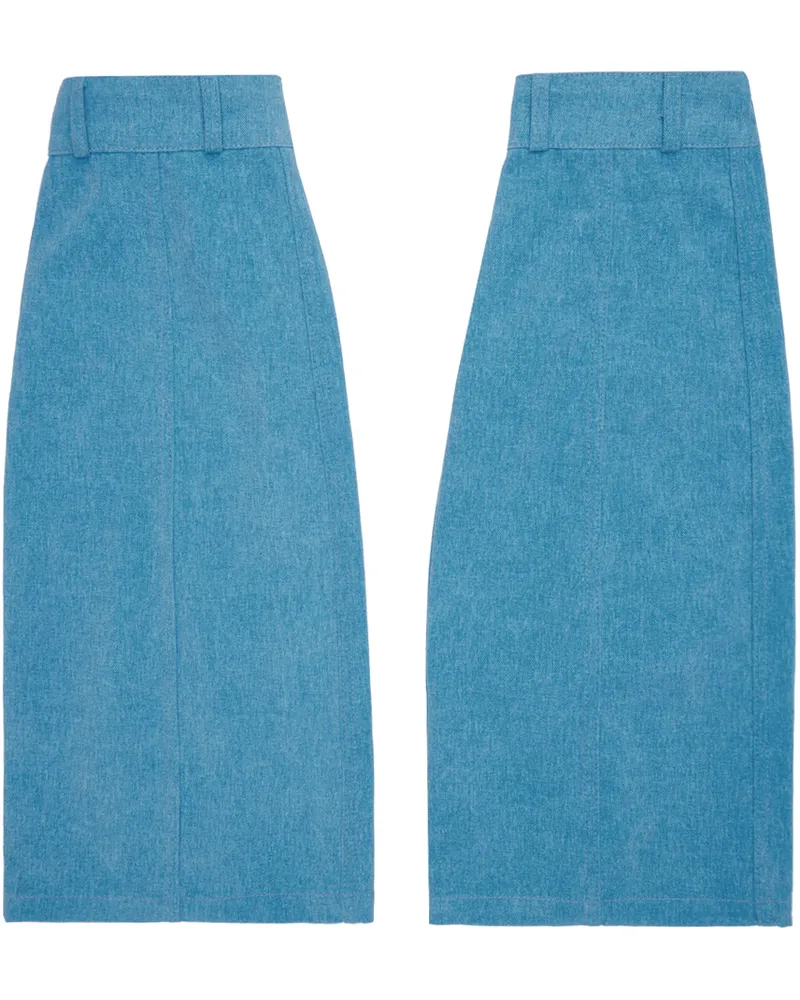 Marshall Columbia Blue Denim Leg Warmers Blue