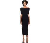 Black Off-The-Shoulder Midi dress