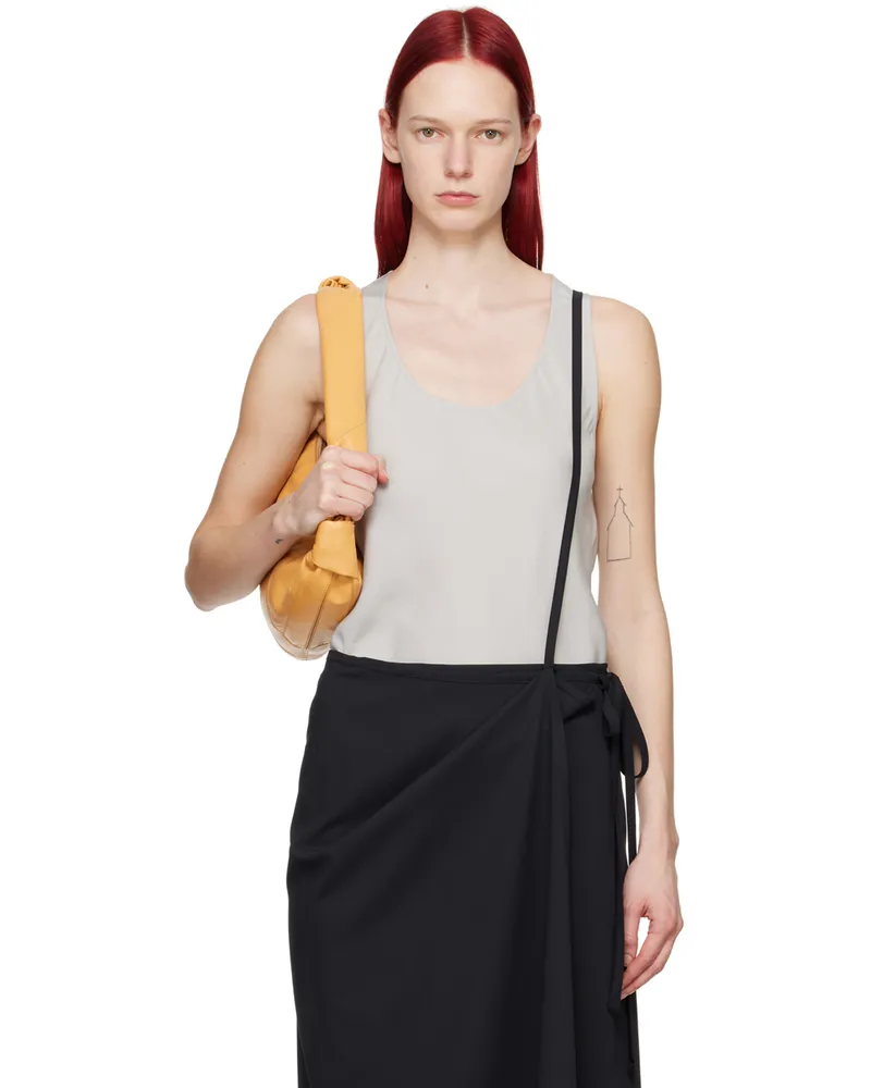 Christophe Lemaire Gray Bias-Cut Tank Top Bk888