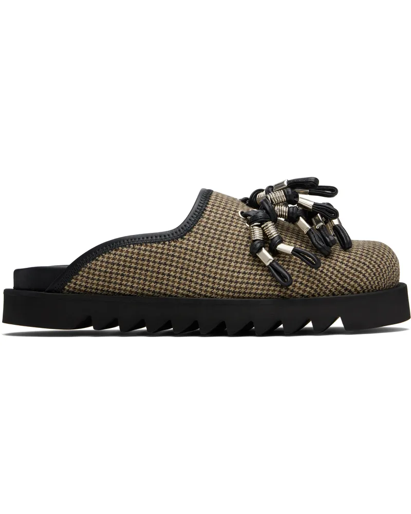 Toga Brown Mix Plaid Loafers Brown