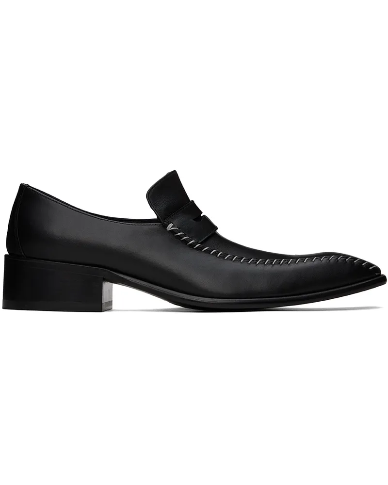 Martine Rose Black Snout Stitch Loafers Black