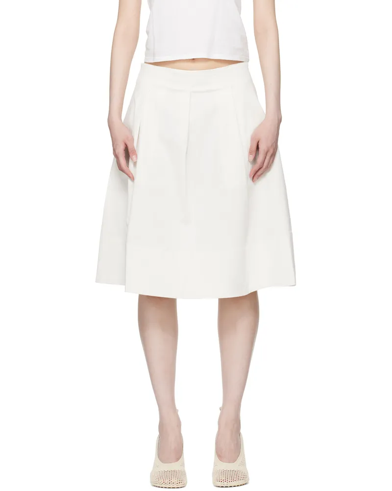STAUD Off-White London Midi Skirt Ivy