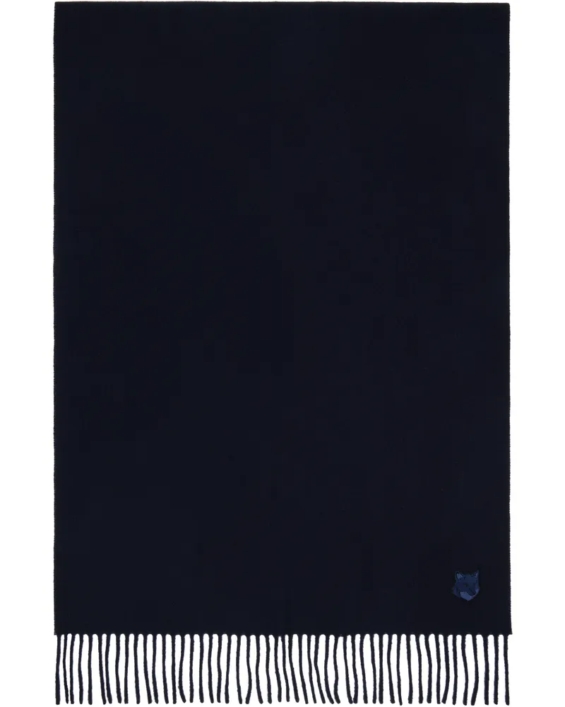 Kitsuné Navy Bold Fox Head Scarf P476