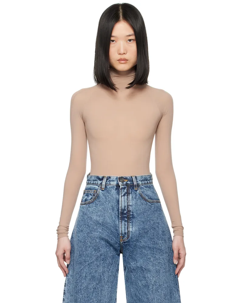 Alaïa Beige Second Skin Bodysuit 178