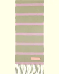 Acne Studios Khaki & Pink Narrow Fringe Scarf Ans