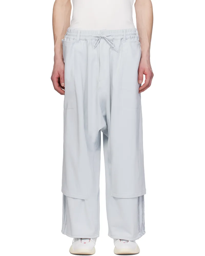 Y-3 Gray 3-Stripes Openhem TP Sweatpants Clgrey