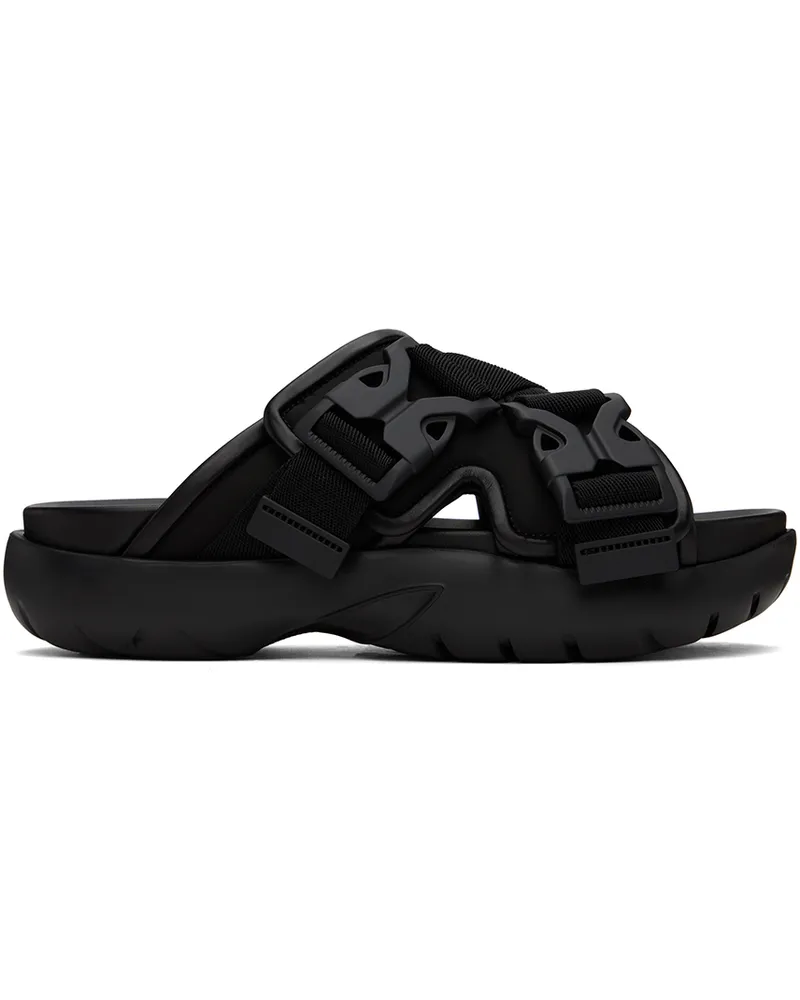Bottega Veneta Black Snap Slide Sandals 1000-black