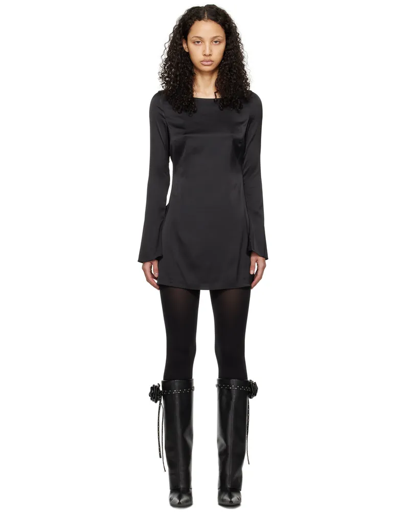 GUIZIO Black Lleo Minidress Black
