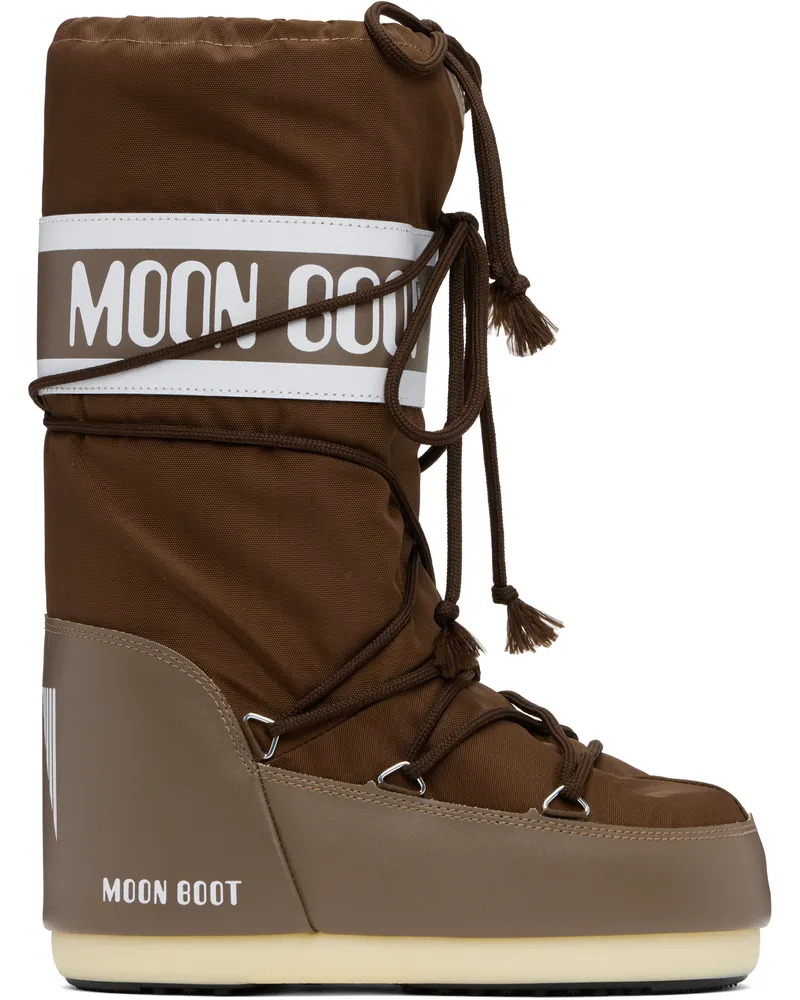 Moon Boot Brown Icon Nylon Boots M005