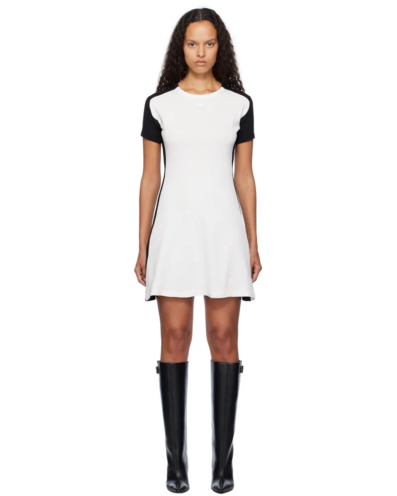 Courrèges White & Black Contrast Frame Minidress 0098