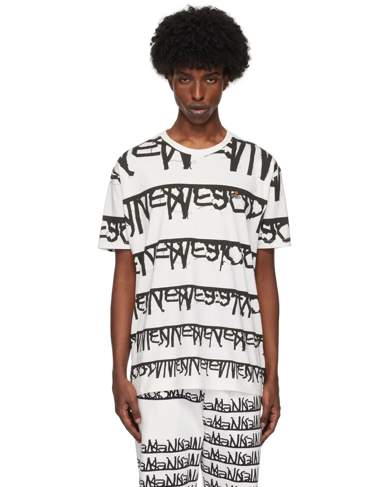Vivienne Westwood White & Black Classic T-shirt Aw24-a303