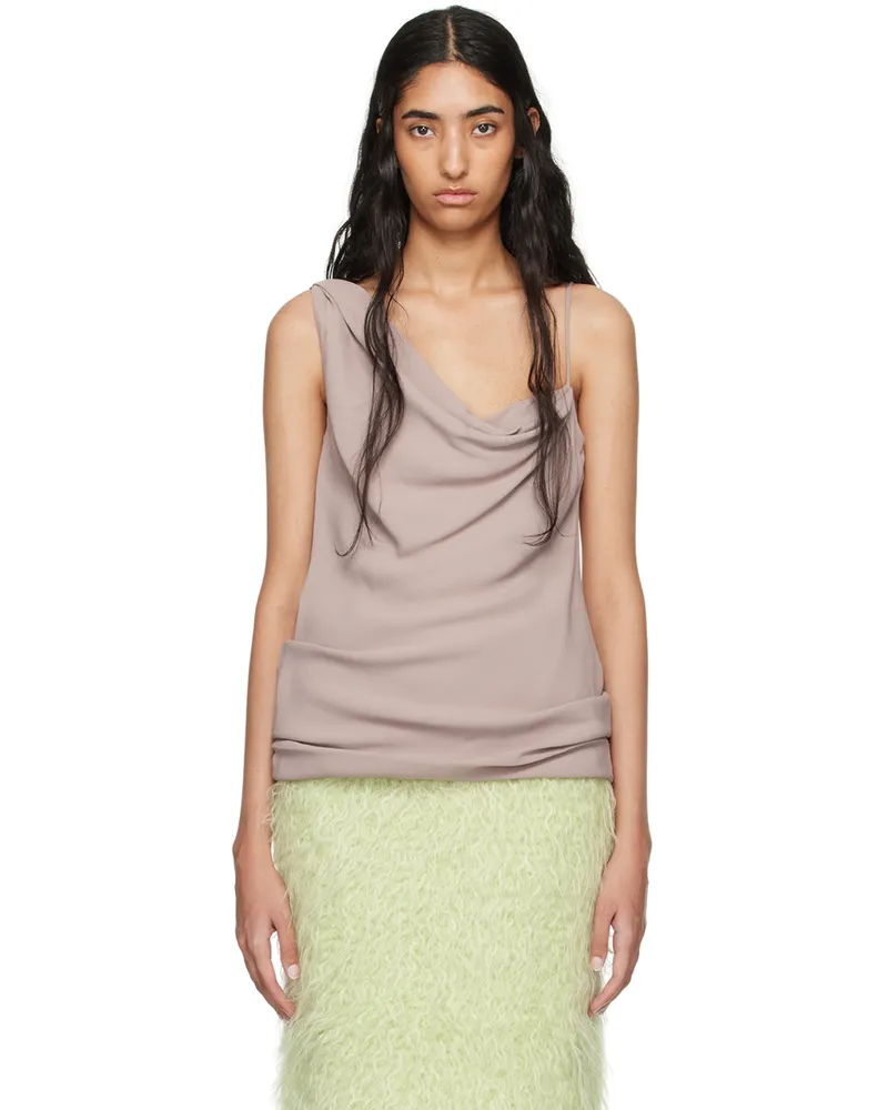 Dries van Noten Pink Draped Top 313